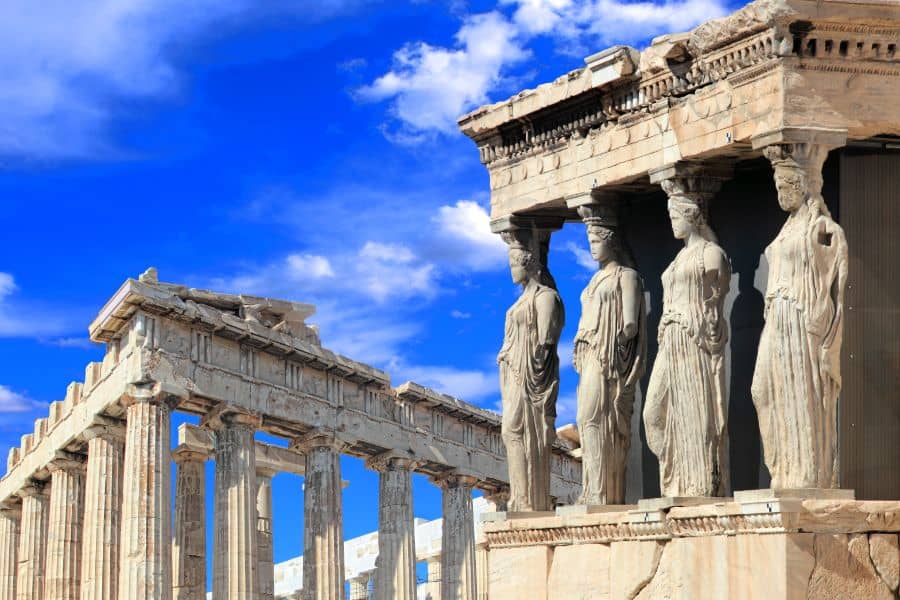 Caryatids erechtheion temple Acropolis greece