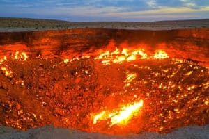 Darvaza Gas Crater Pit Door to Hell Turkmenistan