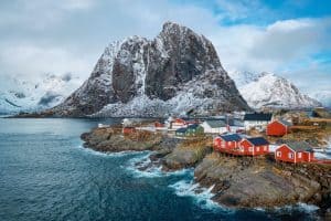 Hamnoy fishing village on Lofoten Islands Norway