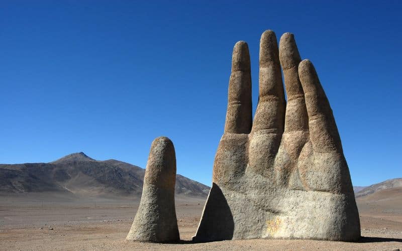 Hand in the desert Chile