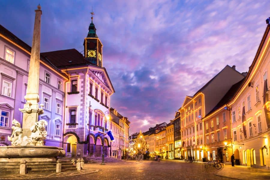 Ljubljana's city center Slovenia Europe