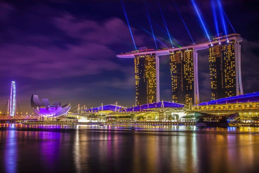 Marina Bay Sands at night singapore