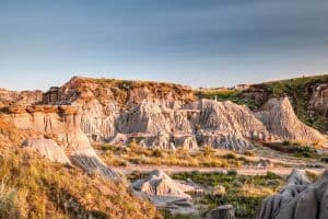 Badlands of Dinosaur Provincial Park in Alberta Canada