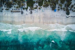 tulum aerial view mexico sp