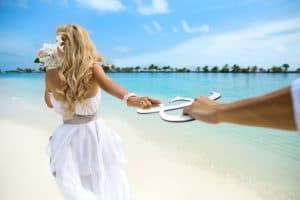 island wedding honeymoon happy newlyweds