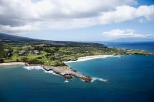 maui coastline with clouds in the sky