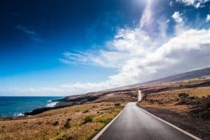 maui landscape with road sp