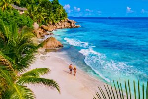 Anse Patates beach La Digue Island Seyshelles