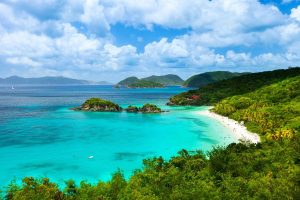 Trunk bay on St John island US Virgin Islands