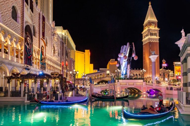 gondolas at the Venetian Resort Hotel & Casino