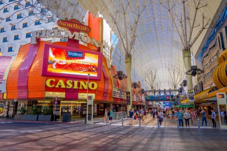 Sam boyds casino under a freemont experience boulevard in Las Vegas Nevada