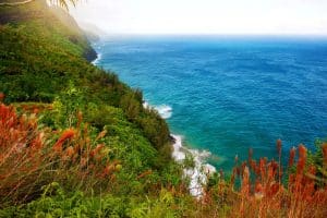 Kalalau trail along Na Pali coast kauai