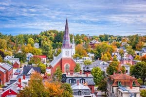 Montpelier Vermont Town Skyline