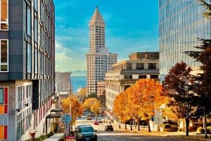 Seattle's Smith tower seen from yesler terrace sp
