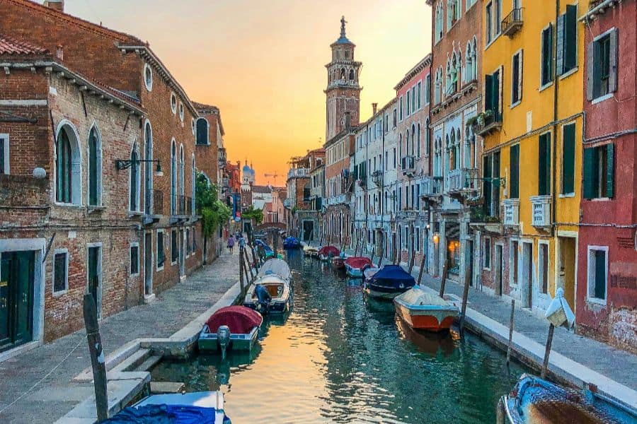 boats on water near buildings venice sp