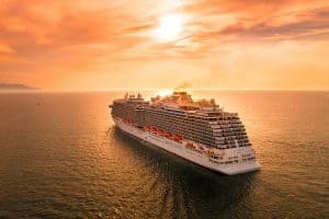 princess cruise ship during sunset sp