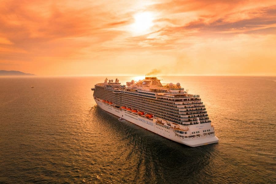 princess cruise ship during sunset sp