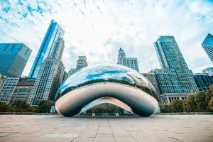 cloud gate in city during daytime sp