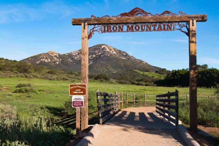 Iron Mountain trailhead signage san diego