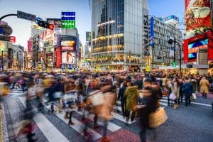 Shibuya Crossing in winter