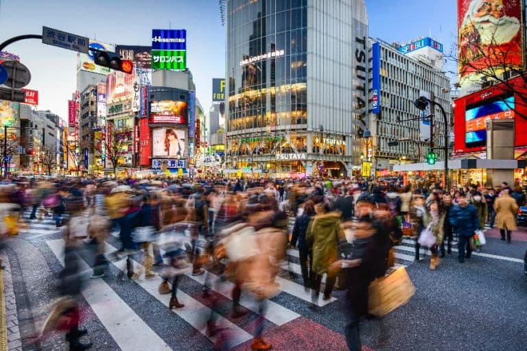 Shibuya Crossing in winter