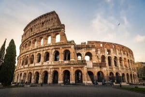 colosseum during sunset rome sp