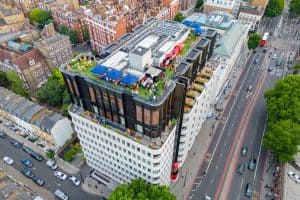 Aerial photo The Rooftop at The Standard Hotel London