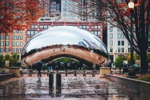 the bean in the rain Chicago IL United States sp