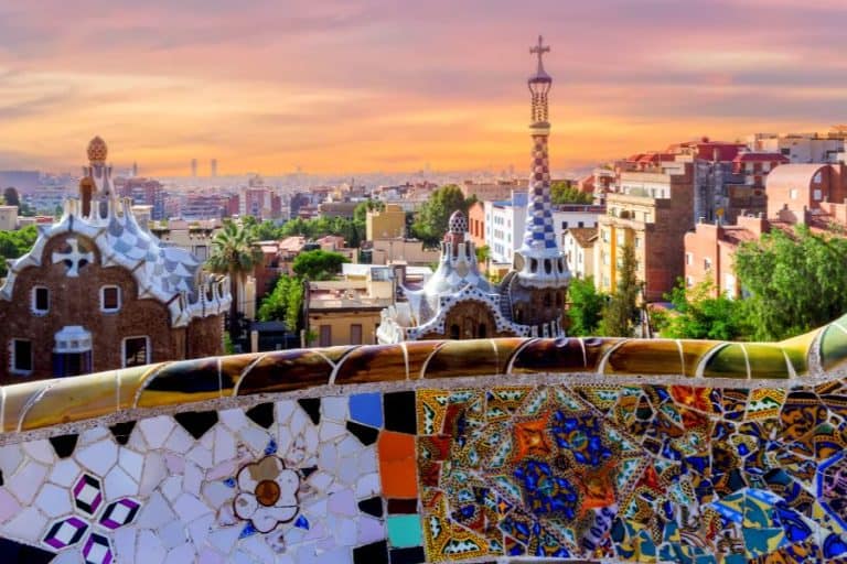 sunrise at Parc Guell barcelona